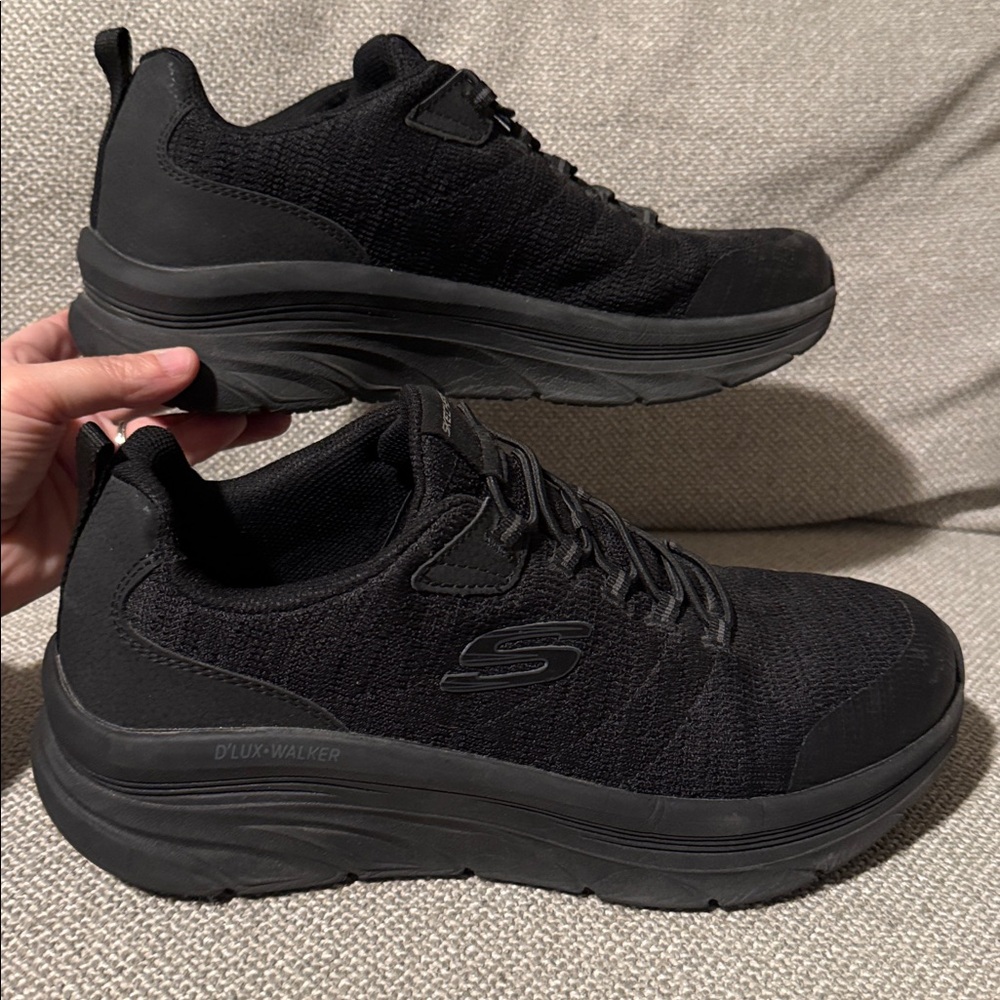 Skechers D’LUX Walker Black Comfort Walkers 10 Extra wide - Picture 4 of 10